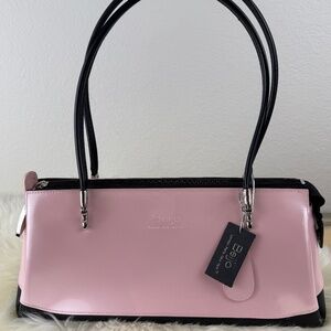 Beijo Pink Black Patent Handbag NWT